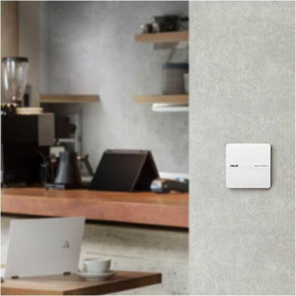 ASUS EBA63 AX3000 Dual-Band WiFi 6 (802.11ax) Access Point, Support for Multiple SSIDs and VLAN, Power over Ethernet Enabled