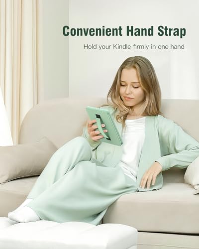 MoKo 6" Kindle 11th Generation 2024/2022 Case Auto Sleep/Wake Agave Green
