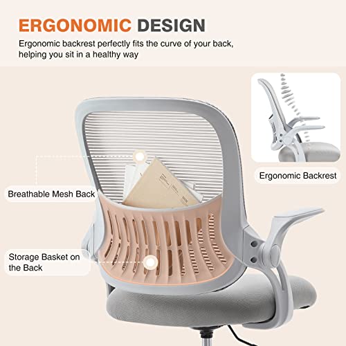 Sweetcrispy 1.0 Count HO-781B-GY Ergonomic Mid-Back Mesh Office Chair