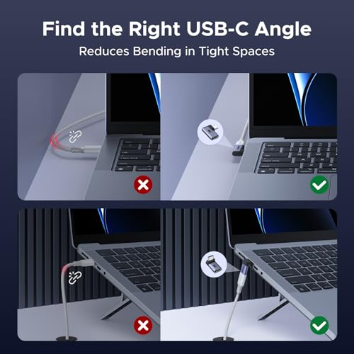 UGREEN 2-Pack USB Type C Right Angle Adapter Model 75743 Universal Connectivity 240W Power Delivery
