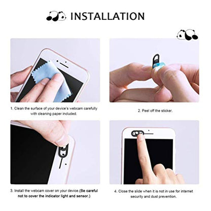 FanNicoo Webcam Cover Slide 0.7mm Ultra Thin Panda Pattern Privacy Guard - Model 5829906932