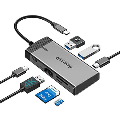 SmartQ 7-Port USB Hub CQ-YEQ5-3SWK HDMI, USB 3.0, USB-C, ABS, Aluminum, 1.22x4.25x1.94