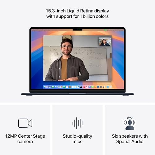 Apple 9.35" x 13.4" x 0.45" MW1L3LL/A 15.3" Liquid Retina 60Hz Laptop