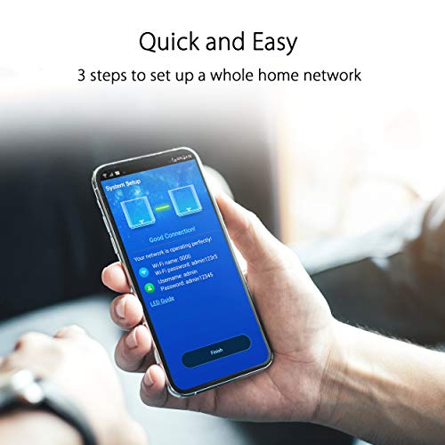 ASUS ZenWiFi AX 2PK Tri-Band Mesh WiFi 6 System XT8 - Coverage up to 5500 sq.ft, 6600 Mbps, 6 Antennas, 4 Ports, White