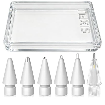 SIXFU 6 Pack Apple Pencil Tips Compatible with 1st, 2nd Generation and USB-C Devices