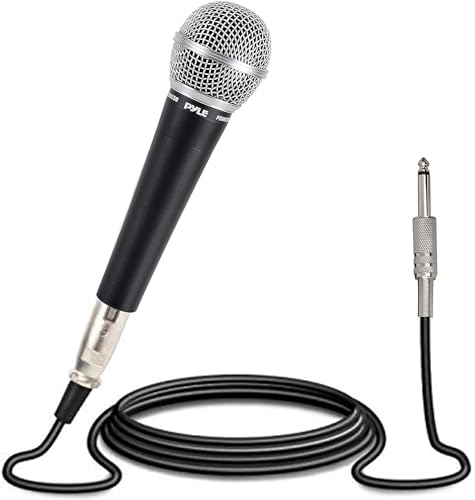 Pyle Handheld Microphone PDMIC58 Dynamic Moving Coil Cardioid Unidirectional, XLR Audio Cable Included
