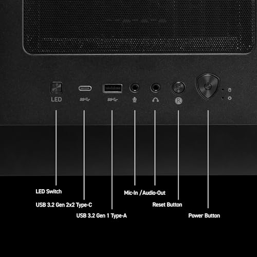 MSI Black Codex Z2 Computer Tower: AMD Ryzen 7 8700F, NVIDIA GeForce RTX 5070, 32GB DDR5 RAM, 2TB SSD, Windows 11 Home, 3840x2160