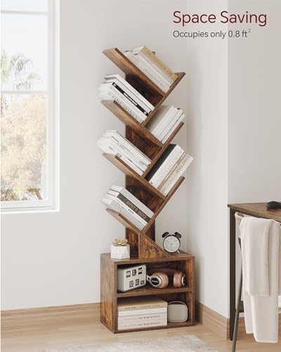 SUNMORY 6 Tier BC2023W2-VT Floor Mount Bookshelf