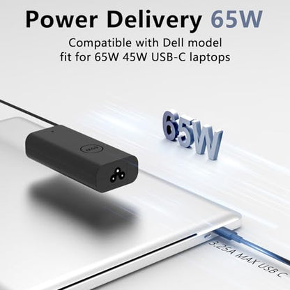 DECSZDY 65W LX-65W USB Type C Laptop Charger - Compatible with Dell Devices