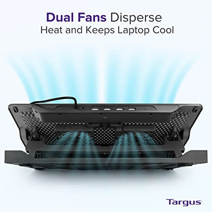Targus Laptop Cooling Pad 17-inch Dual Fan USB Hub AWE81US