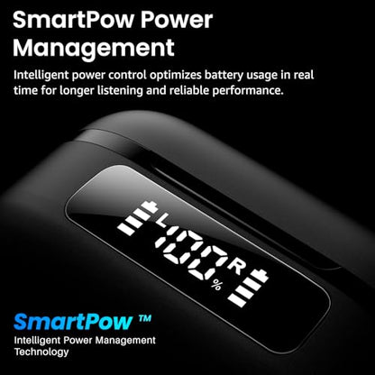 TOZO NC9 Hybrid Active Noise Cancelling Wireless Earbuds, Bluetooth 5.3, 60 Hours Playtime, IPX8 Waterproof, 6 Microphones for Clear Calls