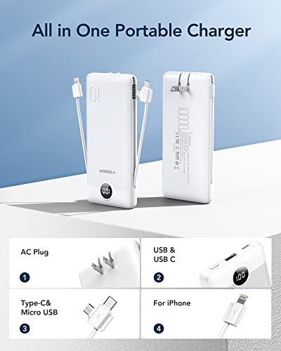VEGER 10000mAh Power Bank V1115 5V 2.1A Portable Charger