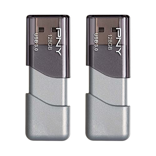 PNY 128GB Turbo Attaché 3 USB 3.0 Flash Drive Silver Model: P-FD128X2TBOP-MP