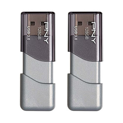 PNY 128GB Turbo Attaché 3 USB 3.0 Flash Drive Silver Model: P-FD128X2TBOP-MP