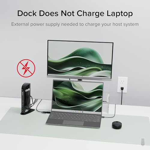 Plugable Universal Docking Station UD-3900, Supports Dual HDMI 1920x1200@60Hz, USB 3.0, Gigabit Ethernet, 6 USB Ports