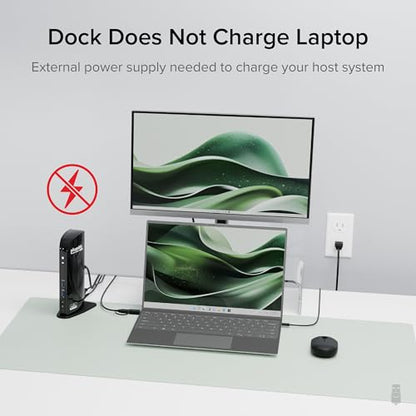 Plugable Universal Docking Station UD-3900, Supports Dual HDMI 1920x1200@60Hz, USB 3.0, Gigabit Ethernet, 6 USB Ports