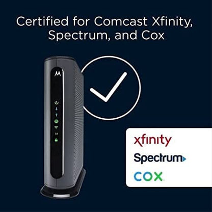 Motorola 8.6x2.6x8.6 inches MG755010CR 686Mbps 16x4 Cable Modem Router