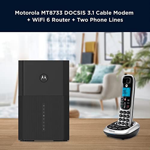 Motorola MT8733 Dual-Band WiFi 6 Router + Modem 2 Ports 2500Mbps DOCSIS 3.1 Connectivity