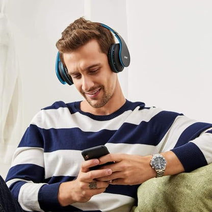 ZIHNIC Over-Ear WH-816 Bluetooth Headphones, 32 Ohm Impedance, Wireless/Foldable, Leather Enclosure