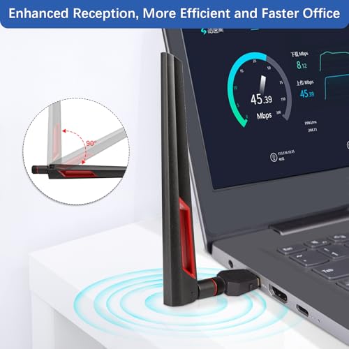 Superbat 2-Piece AU0008ANSP 50 Ohm WiFi Antenna 300 Feet Range RP-SMA Male