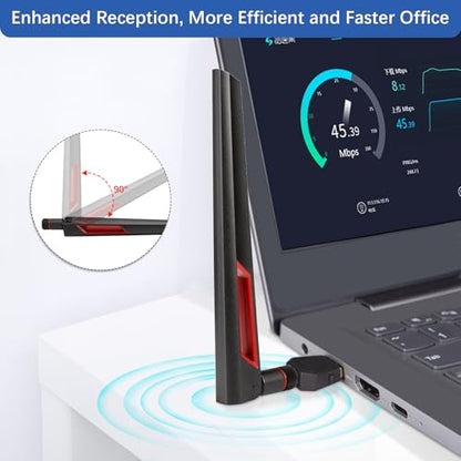Superbat 2-Piece AU0008ANSP 50 Ohm WiFi Antenna 300 Feet Range RP-SMA Male