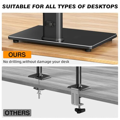 TAVR Single Monitor Stand Model 1 VESA Mount 75x75mm 100x100mm Black
