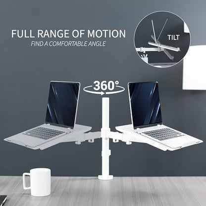 VIVO 17" STAND-V001LW Desk Mounted Tray Clamp Mount Adjustable Laptop Stand