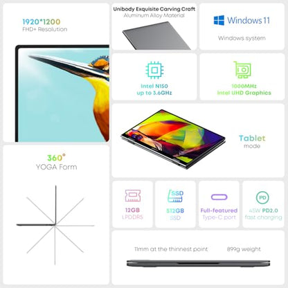 CHUWI MiniBook X 10.51" 1920x1200 LCD Touchscreen 2-in-1 Laptop
