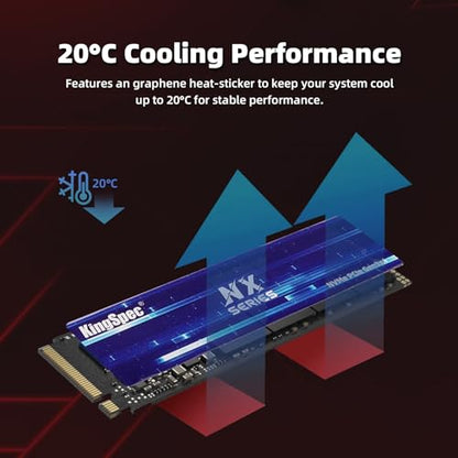 KingSpec 512GB NX-XXX Gen3x4 NVMe M.2 SSD Internal Solid State Drive