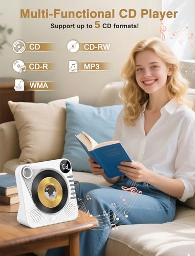 Greadio Desktop CD Player CD86 Bluetooth AUX 5W 2 Channel Audio CD Player