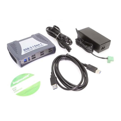 Coolgear 9 Port USB Device Server - USB 3.0 - 5 Gbps - Plastic - Gray
