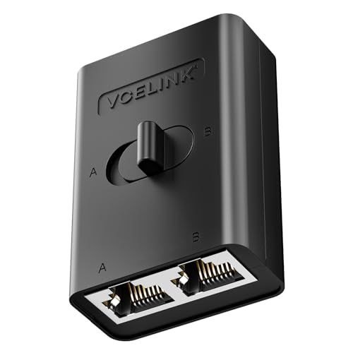 VCELINK 2 Ports Ethernet Switch M241-1P-DE Gigabit Ethernet 1000Mbps Passive Splitter