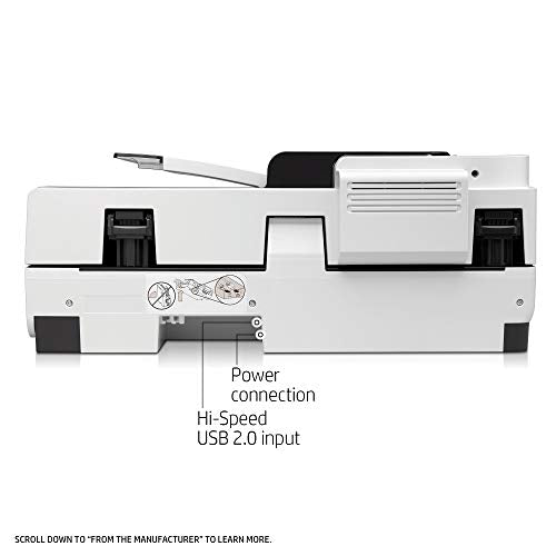 HP ScanJet Enterprise Flow 7500 Flatbed OCR Scanner, USB, 600dpi, CCD Sensor