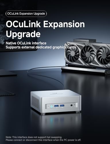MINISFORUM UM880 Plus Mini PC 8-Core 5.1 GHz 32GB DDR5 1TB SSD 7680x4320 60Hz