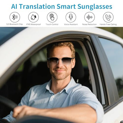 Padom 2025 No Display Smart Glasses Bluetooth Support iOS and Android 1 Meter Water Resistant