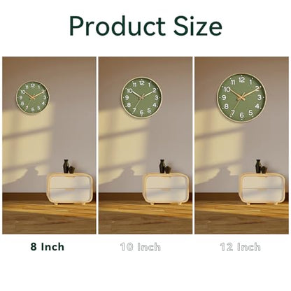 Roymnie 8 Inch Roymnie467 Analog Silent Clock Wall Mount Battery Powered Indoor