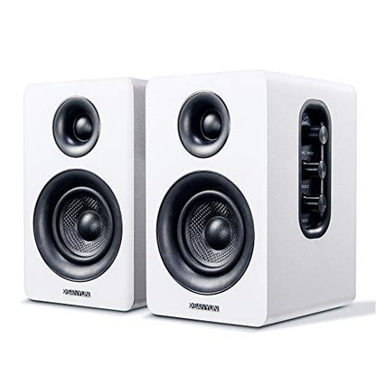 Sanyun SW208 3" Active Stereo Bookshelf Speakers - 60W Power, Bluetooth 5.0 Connectivity, 2.0 Audio System