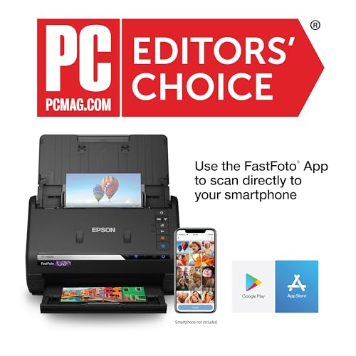 Epson FastFoto FF-680W Wireless Document and Photo Scanner 600 dpi 680 Watts CIS Document Scanner