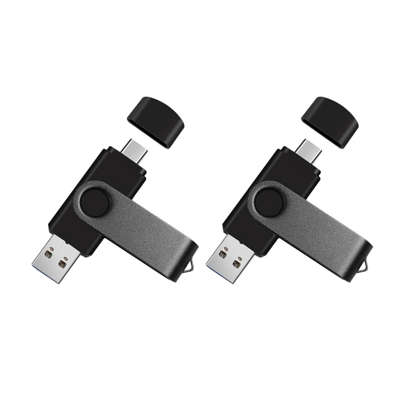 MORIC 256GB 2-Pack USB Flash Drive 2.0 USB Type A and Type C Models