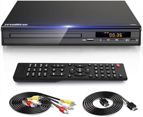 MAITE DVD Player MTDVD-10PRO 1920x1080 Region Free HDMI AV Output 2-Channel Stereo