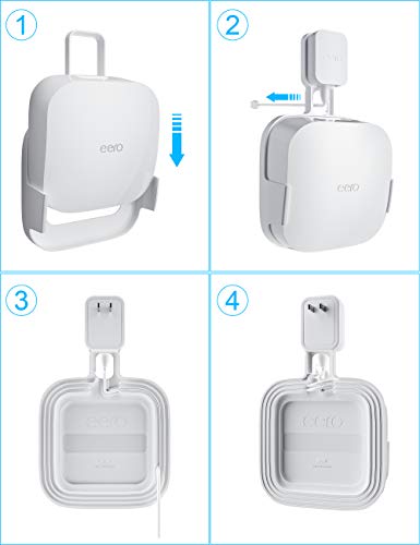 COOLWUFAN 3 Count TE007_eero_pro6_mount_3P Wall Mount Holder for eero Pro 6/6E Tri-Band WiFi 6 System
