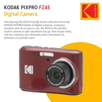 KODAK PIXPRO FZ45 27mm 16 MP 2.7" LCD Digital Camera Bundle with 32GB SD Card