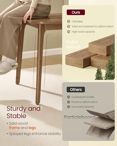VASAGLE 33.4"D x 70.8"W x 29.5"H Extendable Dining Table UKDT090K01V1