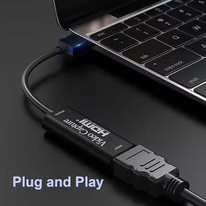 VIXLW Video Capture Card USB 3.0 1080p Type-C AV Output Capture Card