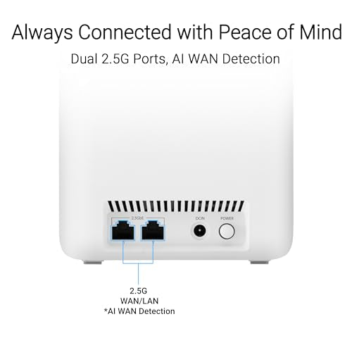ASUS BD5 Dual-Band WiFi 7 Mesh 5000 Mbps 2500 sq.ft (1pk) Dual 2.5G Ports