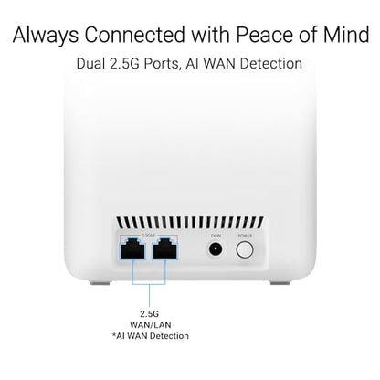 ASUS BD5 Dual-Band WiFi 7 Mesh 5000 Mbps 2500 sq.ft (1pk) Dual 2.5G Ports