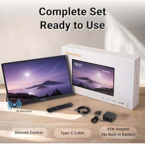 Krovatar 18.5'' KBP-190 1920x1080 60Hz IPS Portable Blu-ray Player