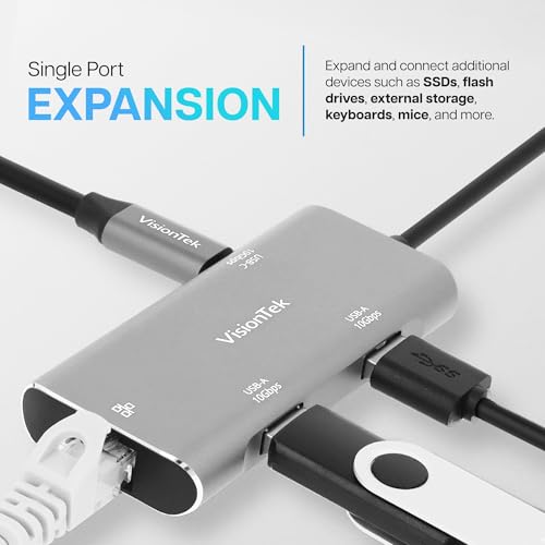 VisionTek USB-C Hub 3 Ports Laptop Adapter Model 901538