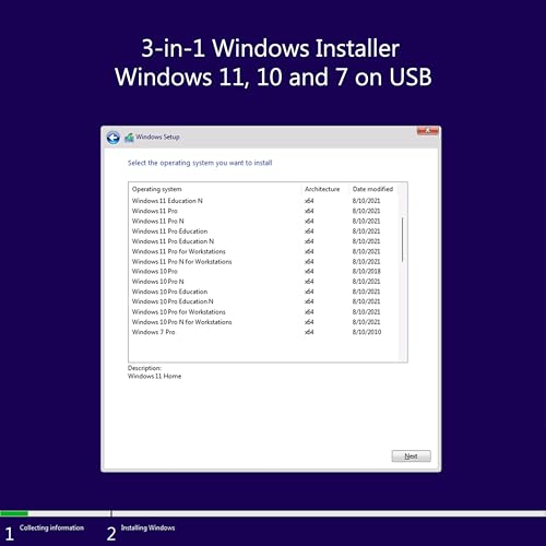 DEBOTIX 3-in-1 USB Installer 34a7d2d0-aa08-4877-b5aa-f3d9599c07b4 USB Type C + A Recovery Tool for Windows 11, 10, 7