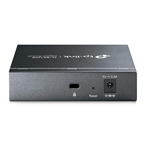 TP-Link TL-SG105E 5-Port Gigabit Ethernet Switch, Desktop, Black, Network Management Interface